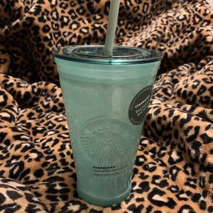Starbucks Mint Green Glass Tumbler